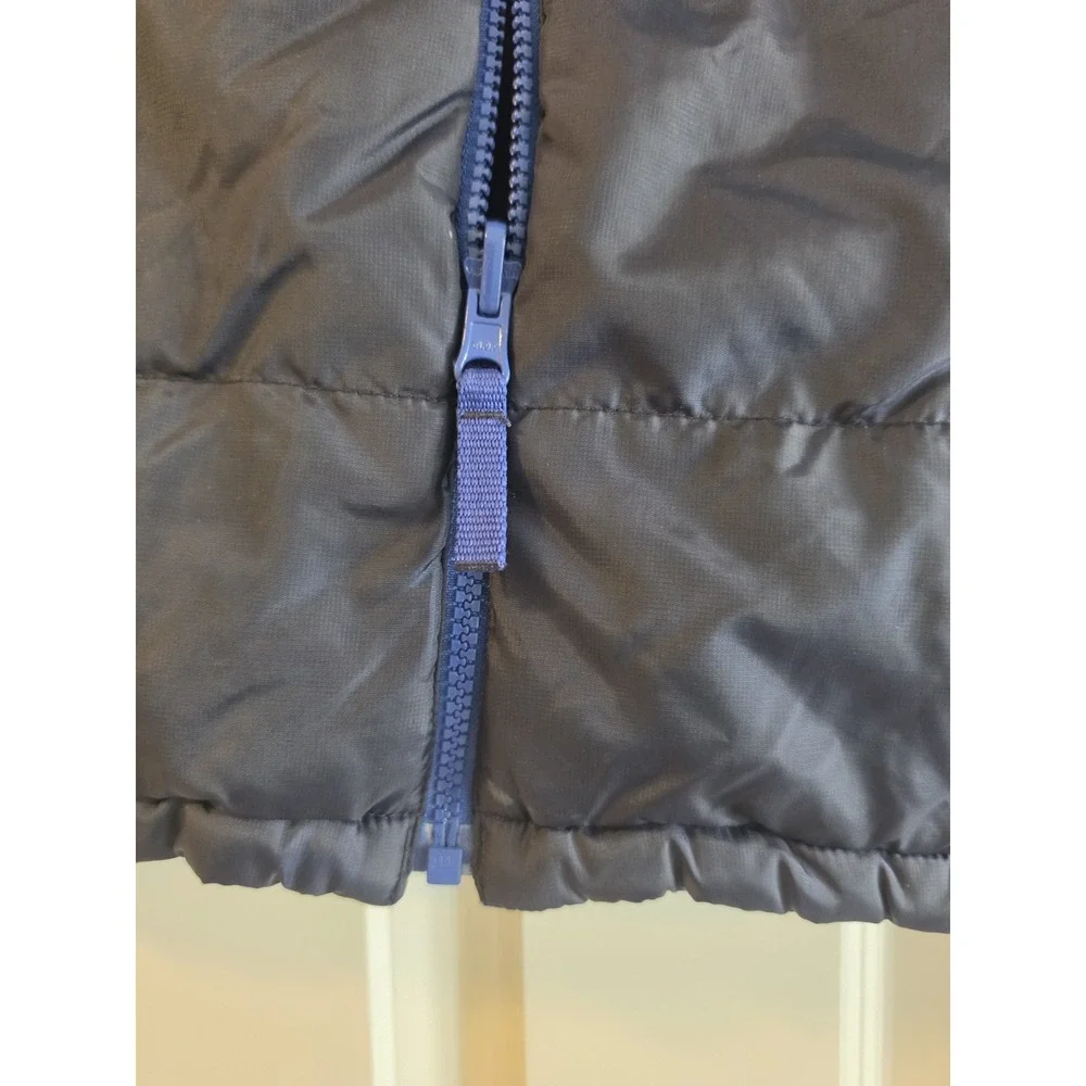 Tommy Hilfiger Boys 3/6T Reversible Puffer Vest Navy Green Colorblock Zip